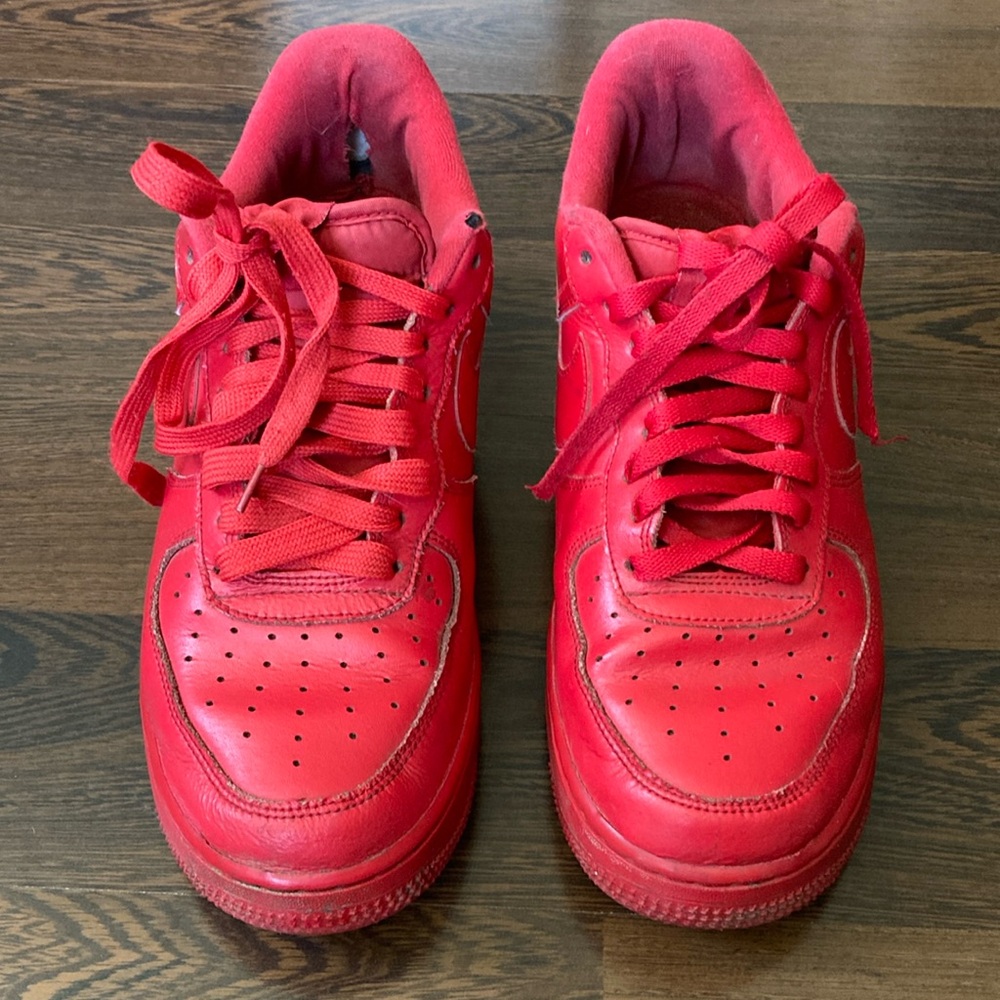 Nike Air Force 1 Low Triple Red - Men’s 8.5 Sneakers CW6999-600 - Picture 5 of 8
